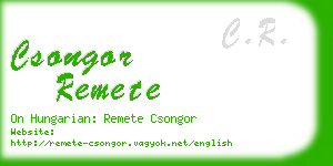 csongor remete business card